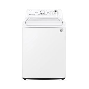 Lavadora automática LG Inverter 21Kg con agitador color blanco.