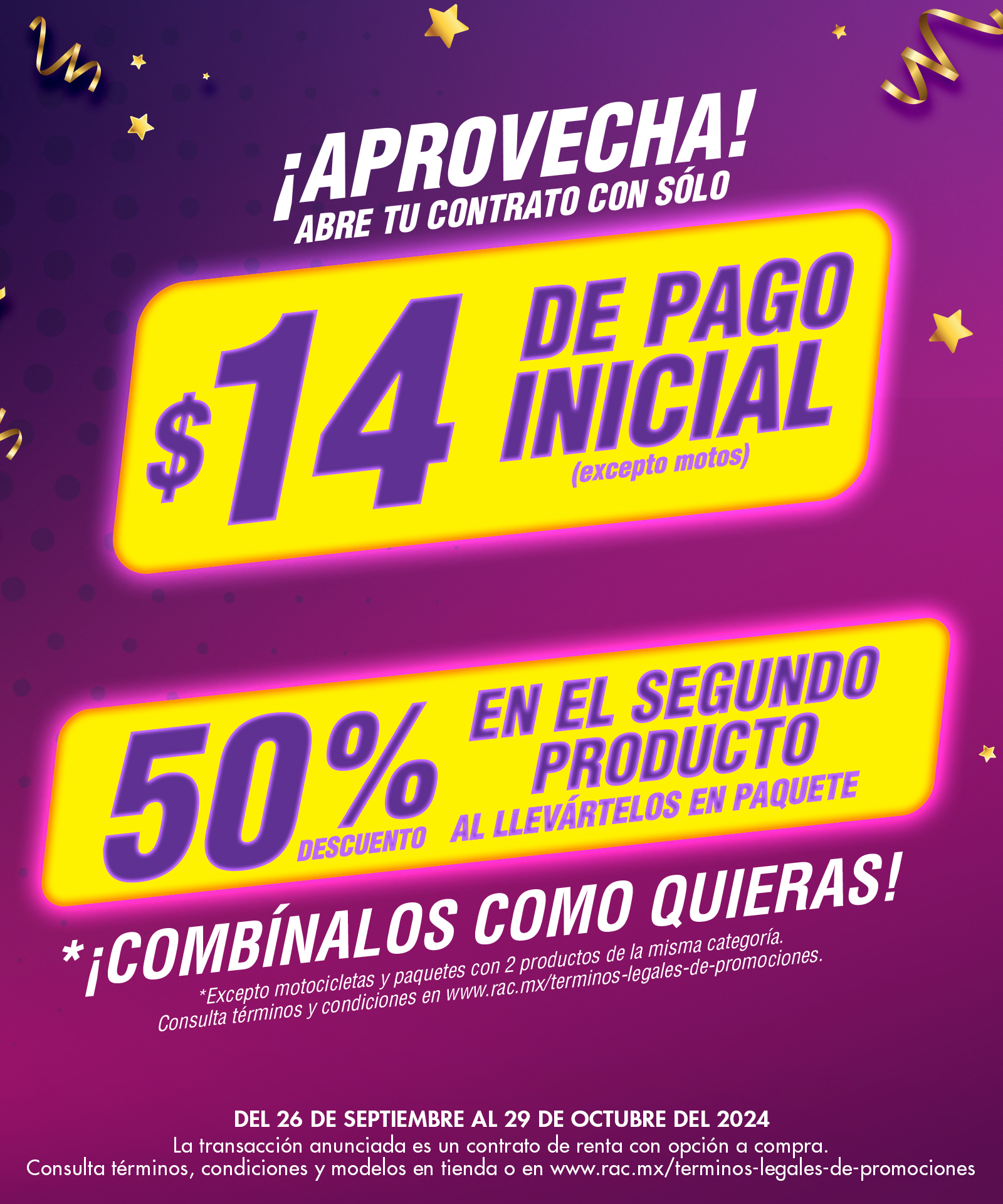 50% de descuento en el segundo artículo